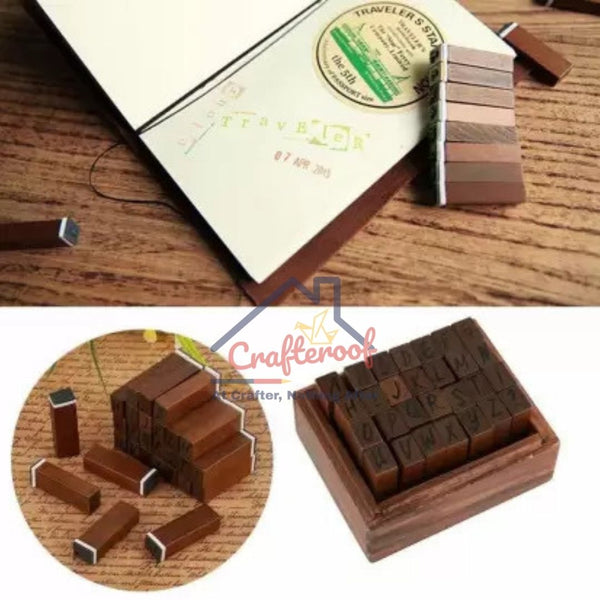 Alphabet Stamp Vintage - Uppercase