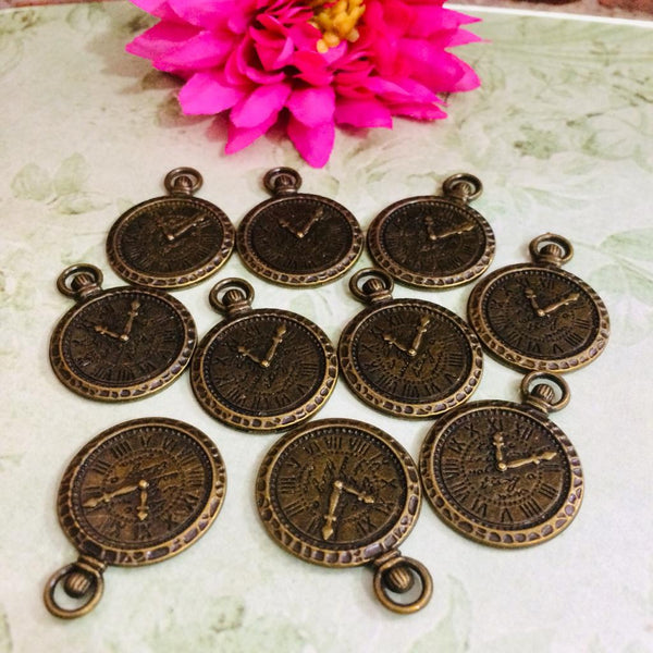 Clock Metal Charm#2