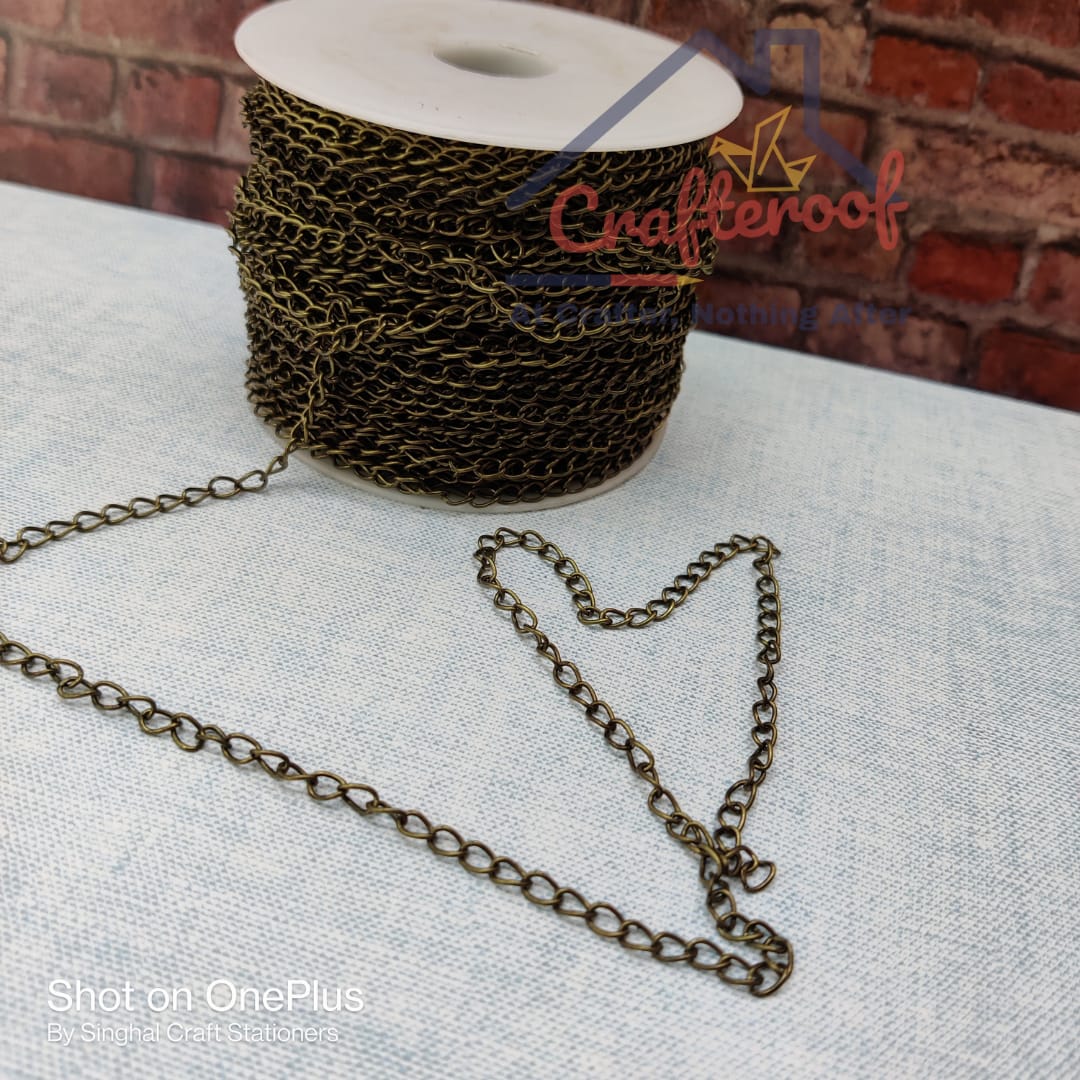Antique Metal Chain Roll - 50mtr/roll – Crafteroof