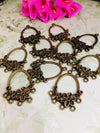Floral Frame Metal Charm