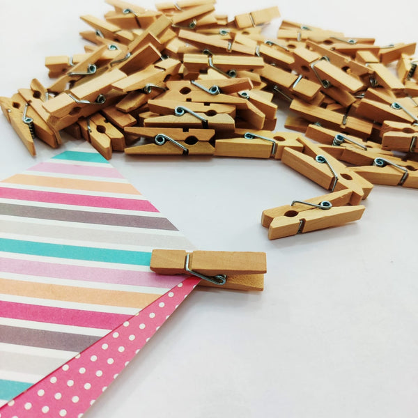Plane Wooden Clip 3.5cm - 100pcs/pack