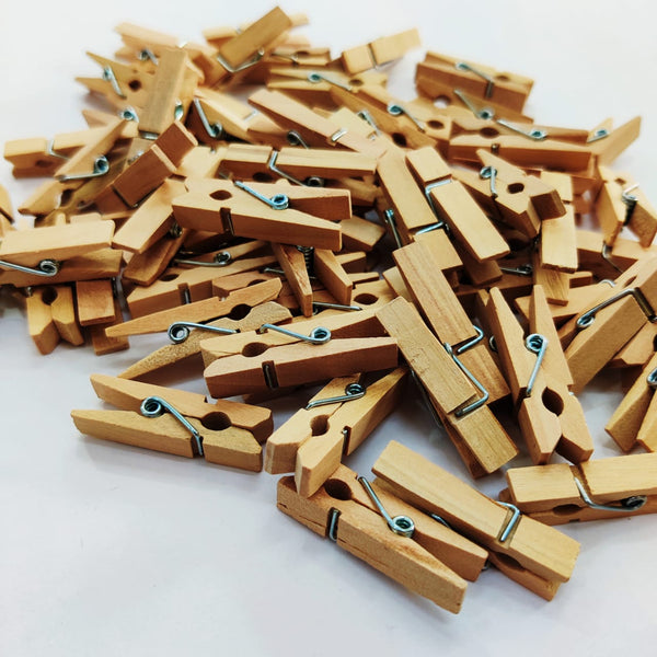 Plane Wooden Clip 3.5cm - 100pcs/pack
