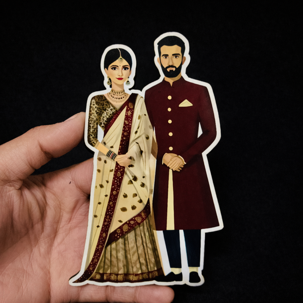 Wedding couple #1- Printed Cutout