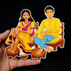 Wedding couple Haldi #4- Printed Cutout
