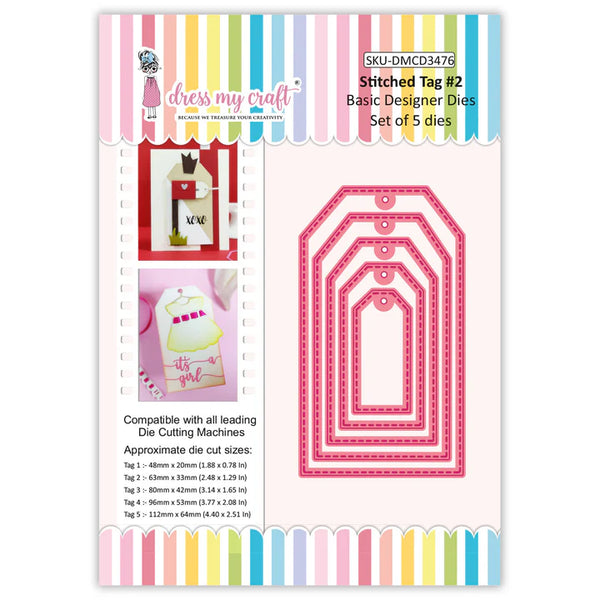 Stitched Tag #2 - Basic Designer Dies