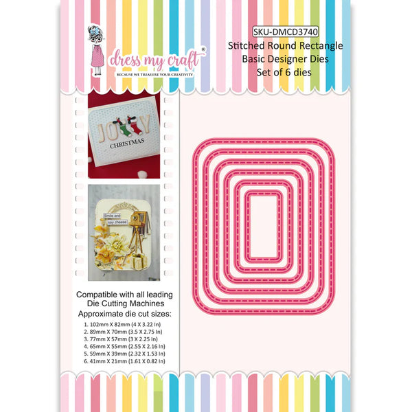 Stitched Rounded Rectangle - Basic Designer Dies