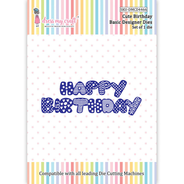 Cute Birthday - Basic Designer Die