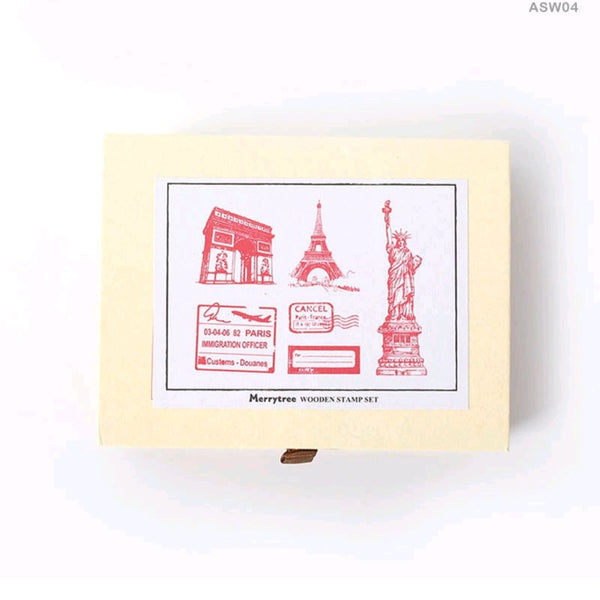 Eiffel Tower - Wooden Journal Stamp Set