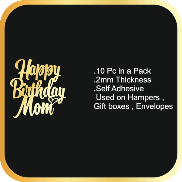 Happy Birthday Mom #3 Acrylic cutout - 10pc/pack