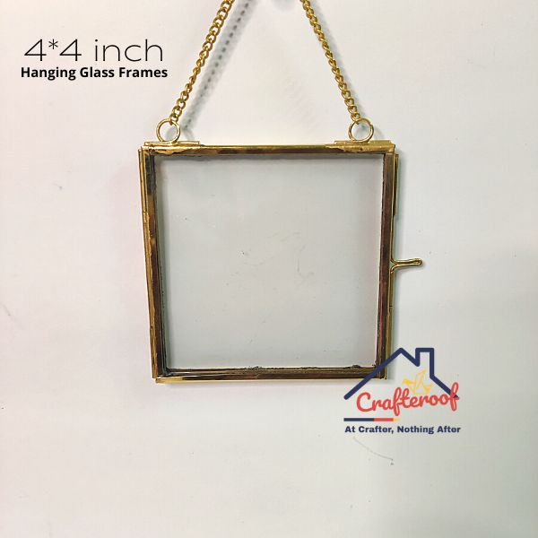 Hanging Glass Photo Frame -4*4 inch