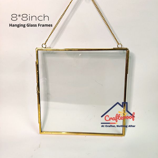 Hanging Glass Photo Frame – 8*8 inch