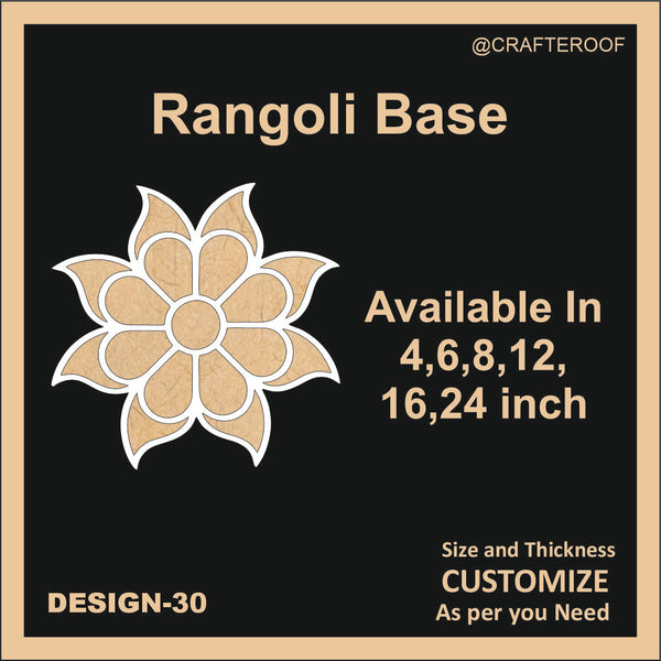 Reusable Rangoli base #30 - To fill color