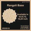 Reusable Rangoli base #40 - To fill color