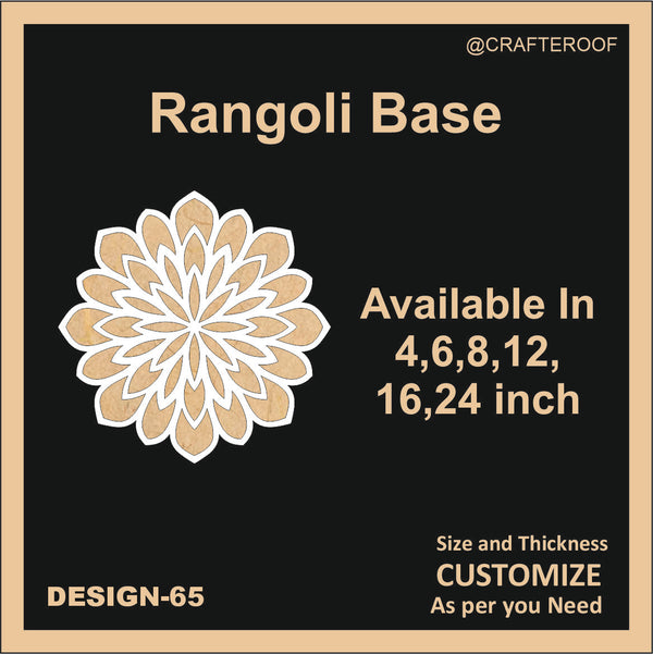 Reusable Rangoli base #65 - To fill color