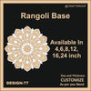 Reusable Rangoli base #77 - To fill color