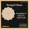 Reusable Rangoli base #81 - To fill color