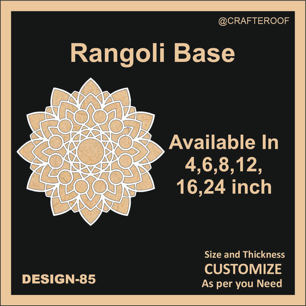 Reusable Rangoli base #85 - To fill color