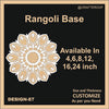 Reusable Rangoli base #87 - To fill color