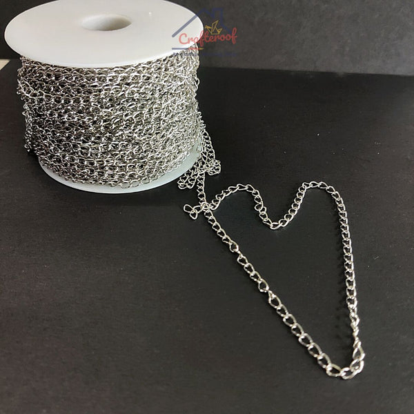 Silver Metal Chain Roll – 50Mtr/roll
