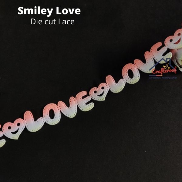 Smiley Love Orange - Diecut Lace