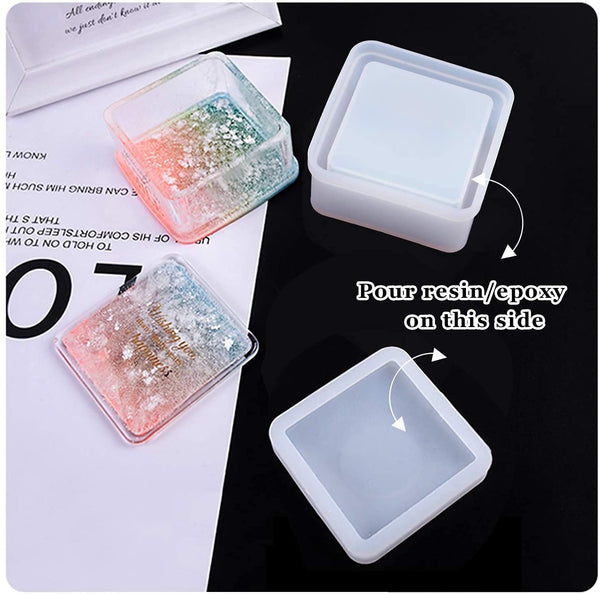 Square Box Mold - 8 X 8 X 3.8 cm