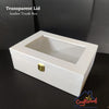 Transparent Lid Trunk Box - White