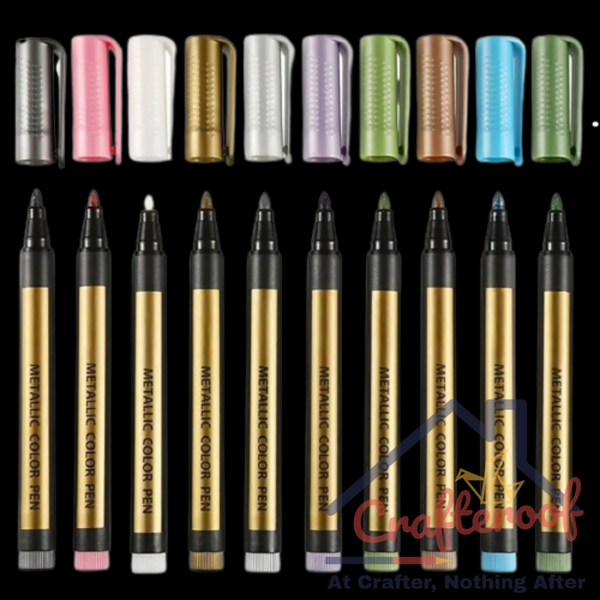 Metallic colors work on virtually any surface, including dark and colored paper; results are vivid and bright, Comfortable and easy to hold in hand.