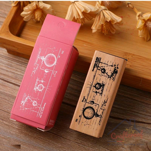 Scientific wooden stamp