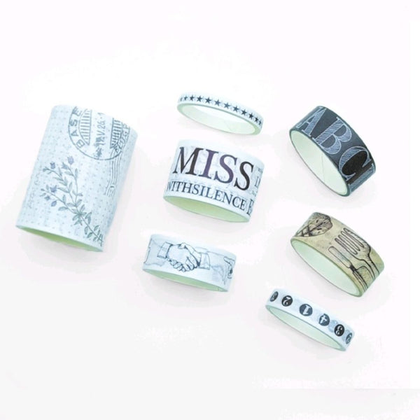 Vintage Washi Tape Set - 6 pc set