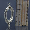 Decorative Oval Silver Metal Frame #2
