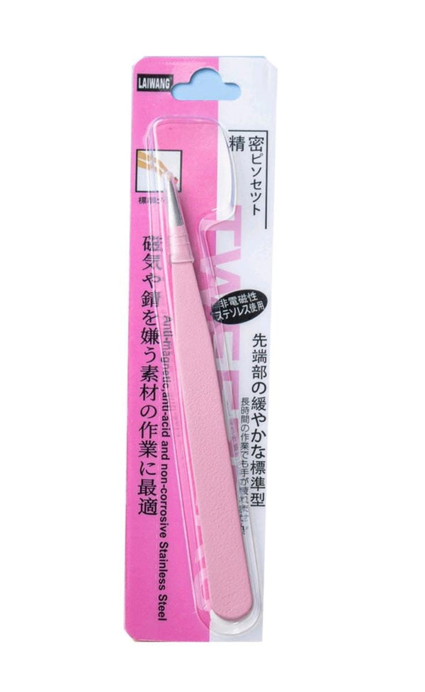 Straight Pointed Tweezer - Pink