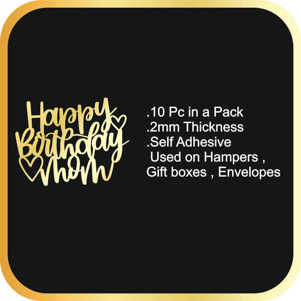 Happy Birthday Mom #1 Acrylic cutout - 10pc/pack