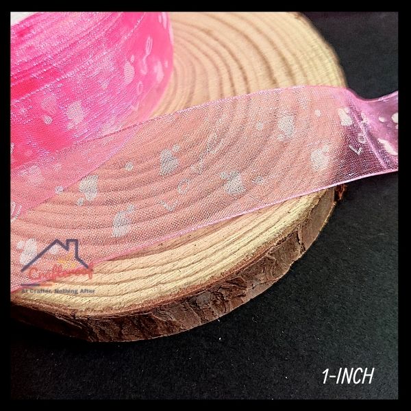 Love Organza Ribbon 1 inch – Baby Pink
