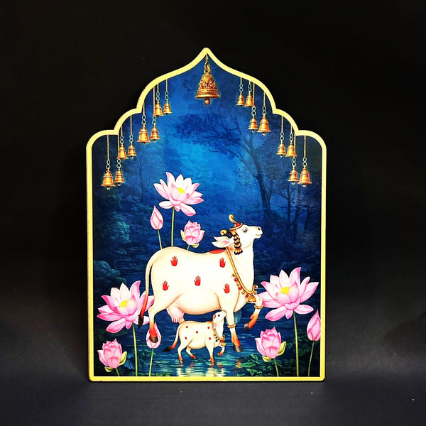 Cow with lotous-Printed Backdrops