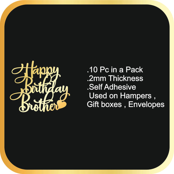 Happy Birthday Brother #3 Acrylic cutout - 10pc/pack