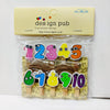 Number 1 to 10 wooden clip