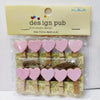 Designer Pink Heart Wooden Clip