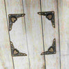 Heart Antique Metal Corner-4pc