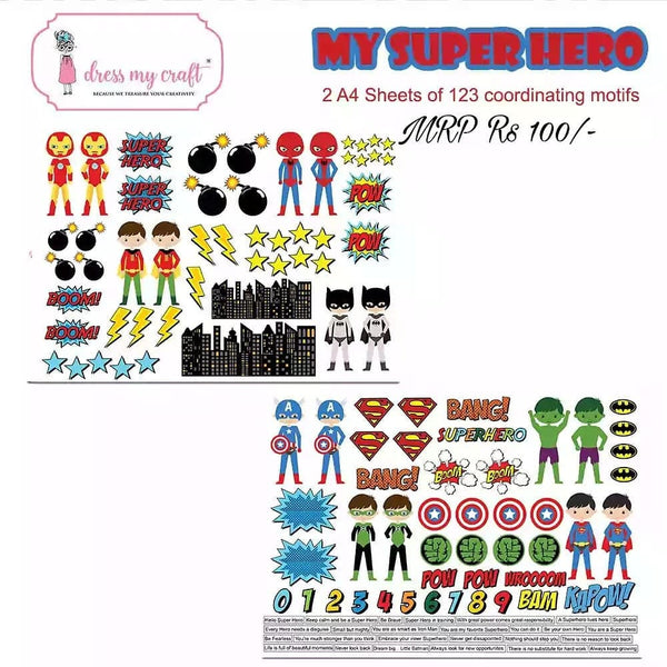 My Super Hero Motif Sheet
