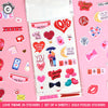 3D Stickers Love Theme