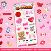 3D Stickers Love Theme