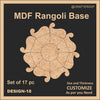 Mdf Rangoli Base - Design #18