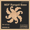Mdf Rangoli Base - Design #26