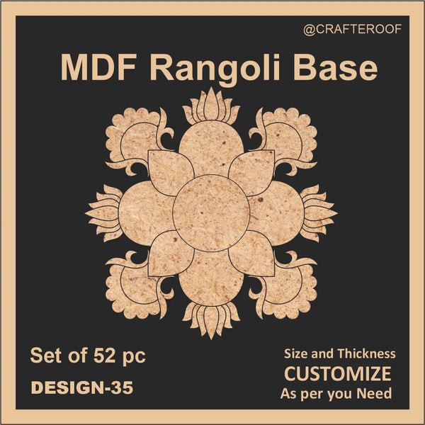 Mdf Rangoli Base - Design #35