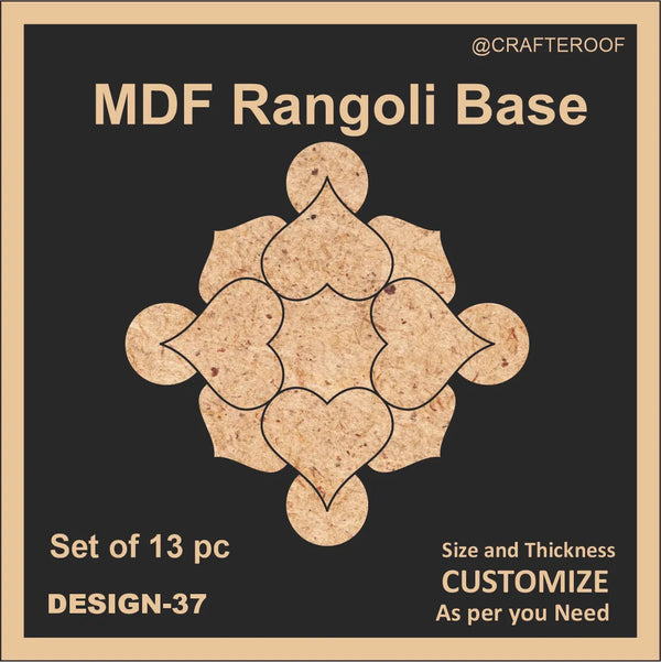 Mdf Rangoli Base - Design #37