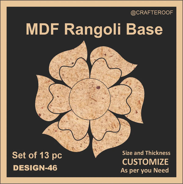 Mdf Rangoli Base - Design #46