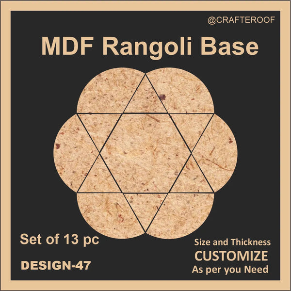Mdf Rangoli Base - Design #47